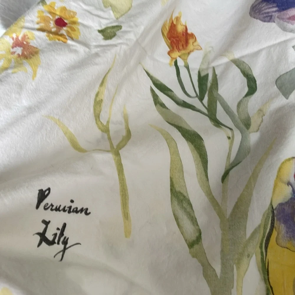 Pottery Barn Painterly Bird Duvet Cover full/queen